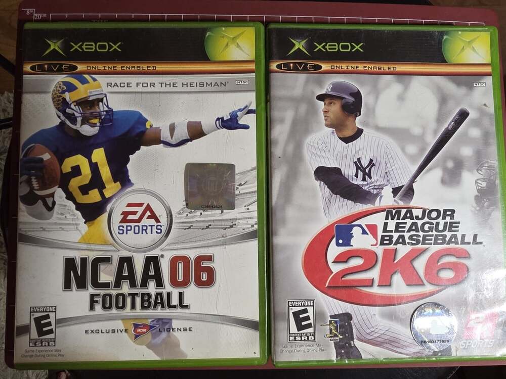 Xbox NCAA Football 06 MLB 2K6 Major League Baseball